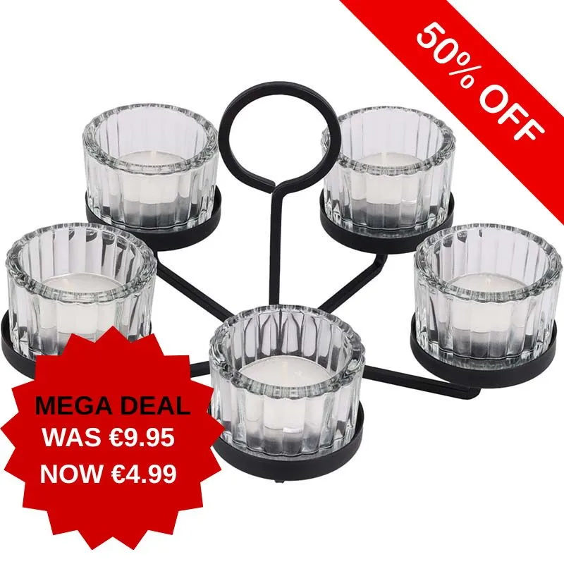 ACC365080 TEALIGHT HOLDER SET METAL ***SPECIAL 25