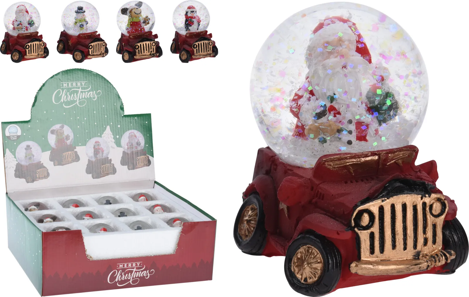 ALX910510 WATERBALL XMAS FIGURE CAR