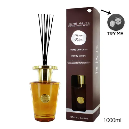 HOME MAKER DIFFUSER 1LTR BROWN WOODY WILLOW