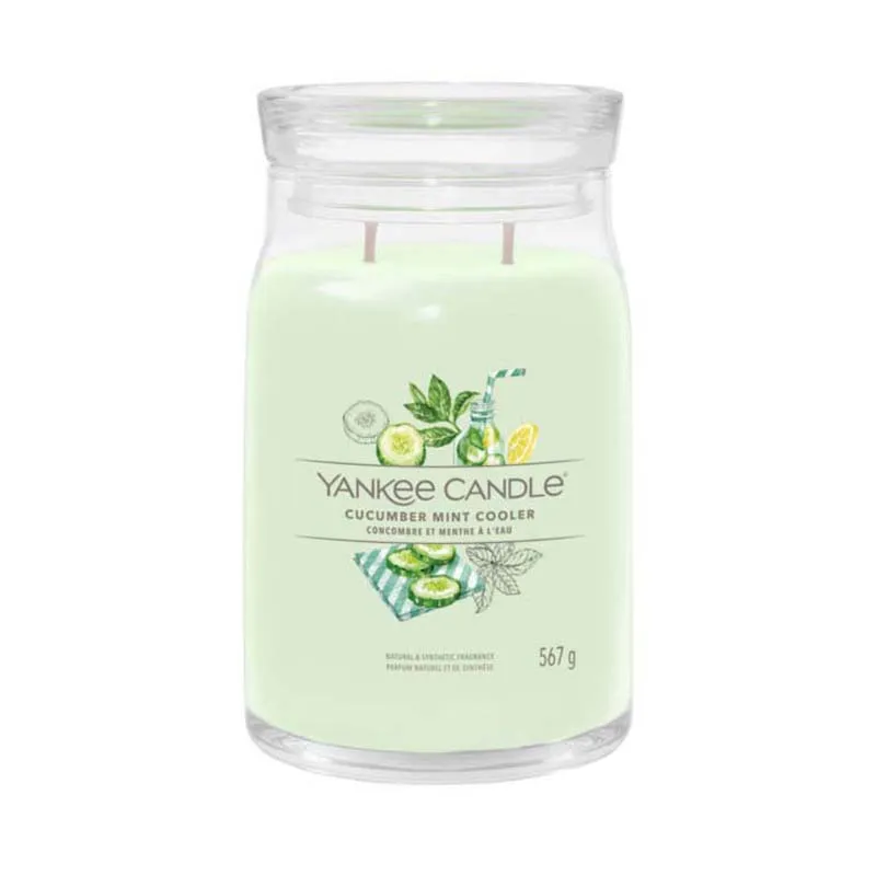 YANKEE SIGNATURE CUCUMBER MINT COOLER 567g CANDLE x4
