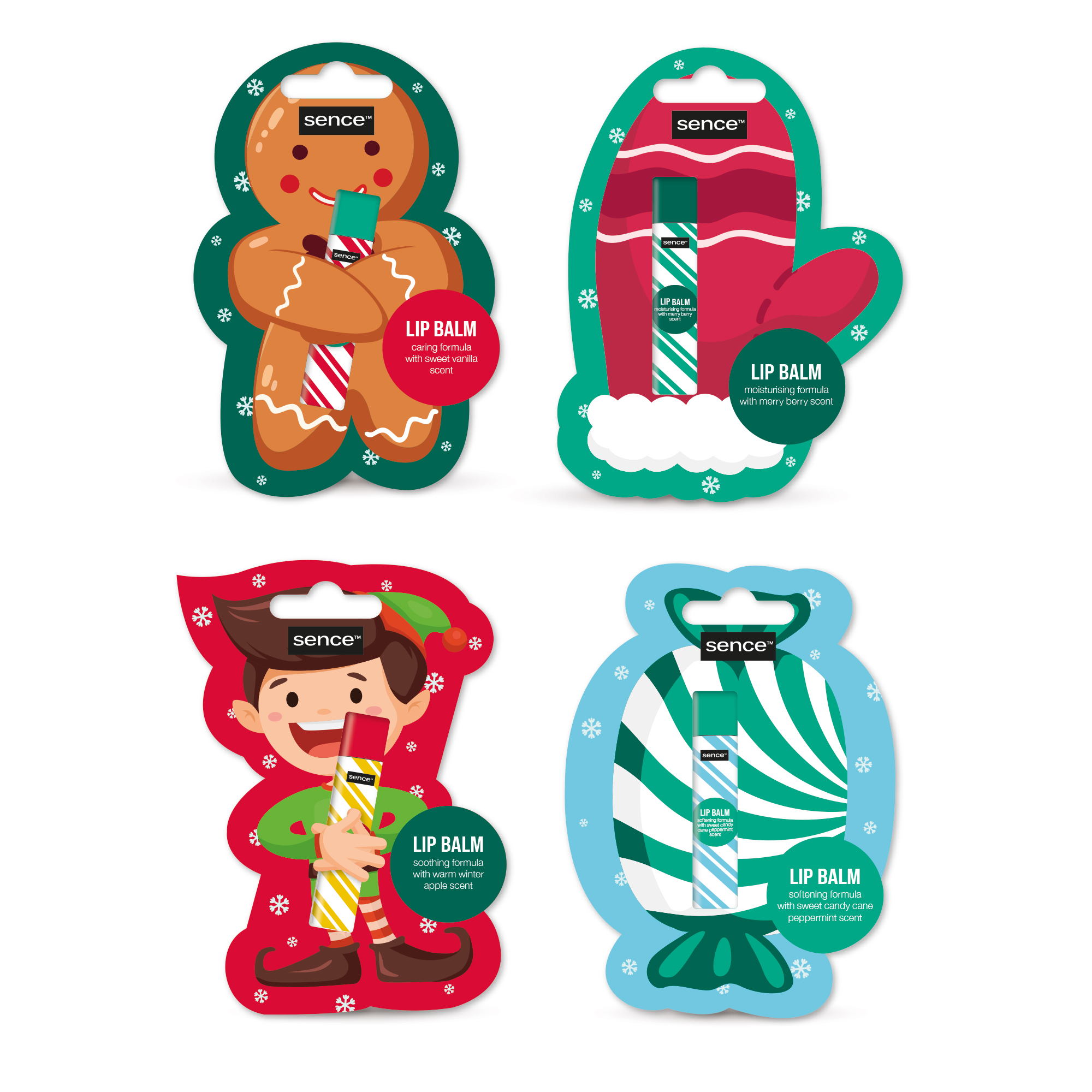 2040944 SENCE COLLECTION XMAS LIP BALMS