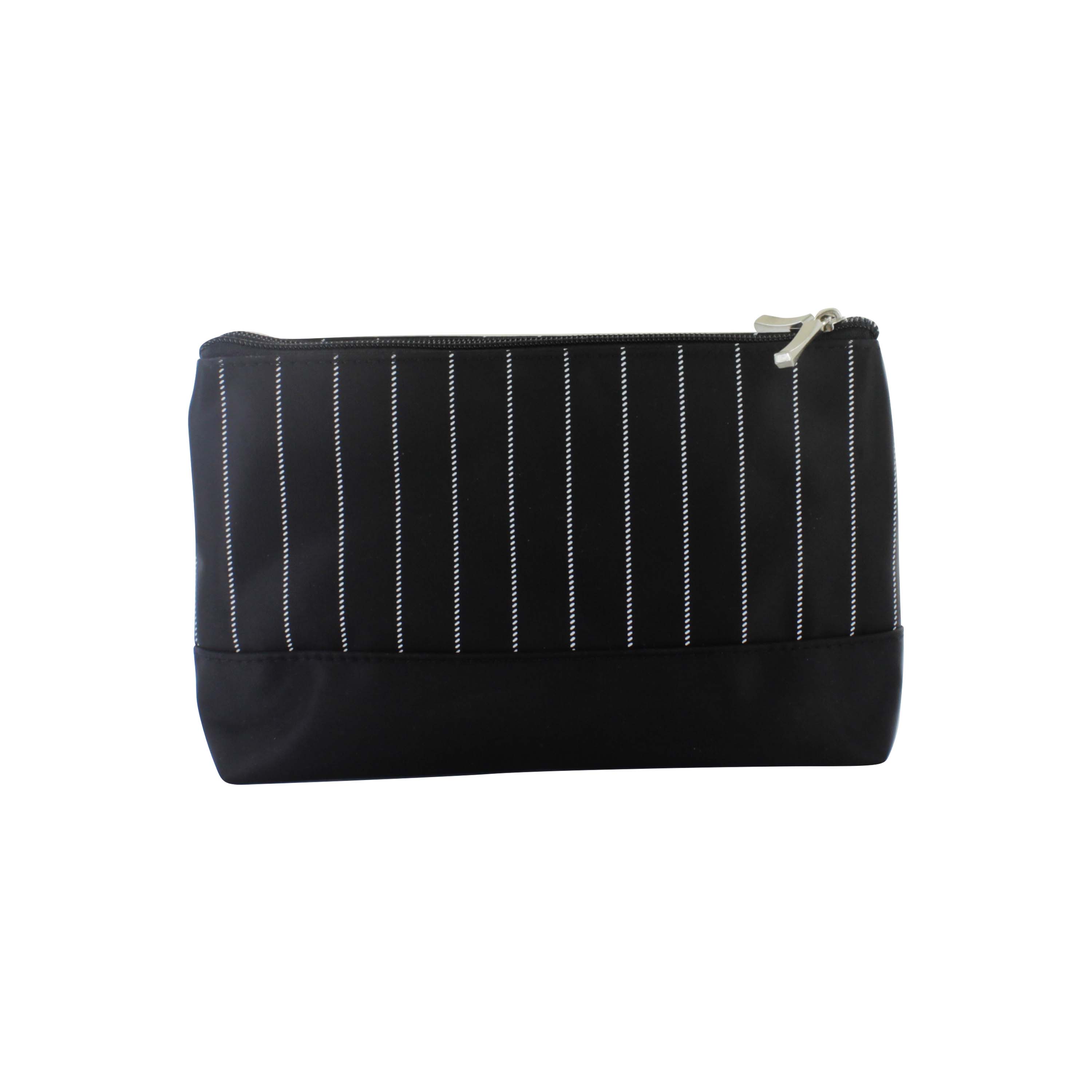 SMALL BLK STRIPE GENT TRAVEL BAG