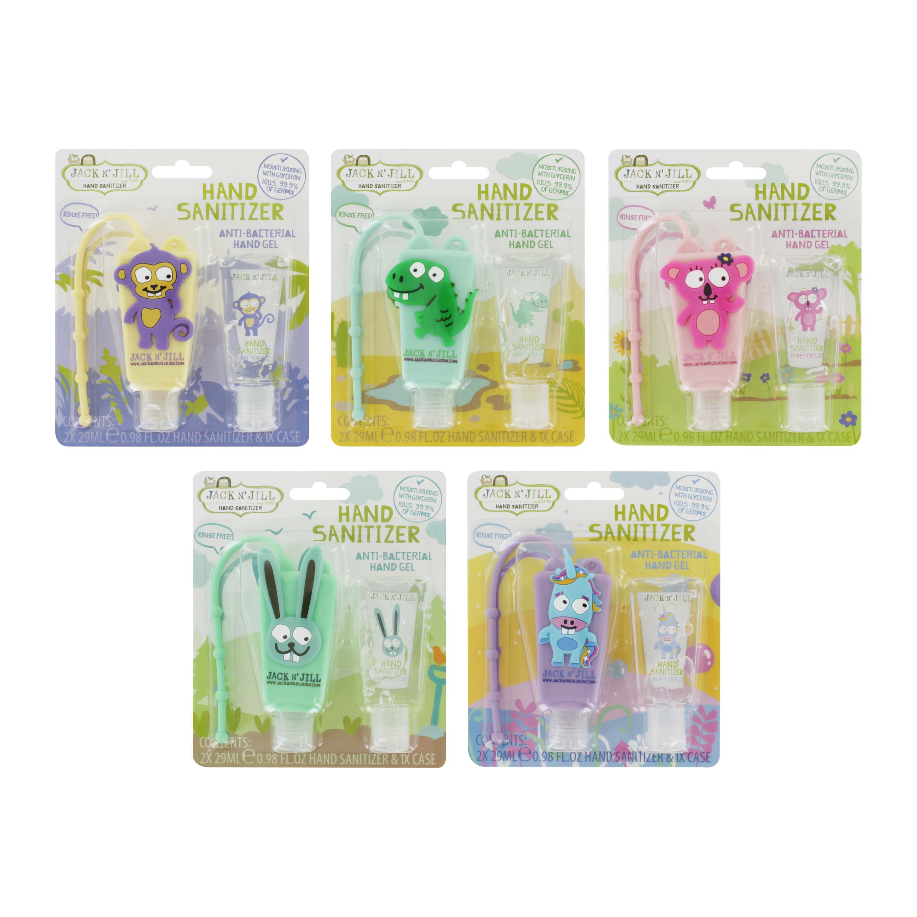 JACK n JILL 2x 29ml KIDDY HAND SANITIZER