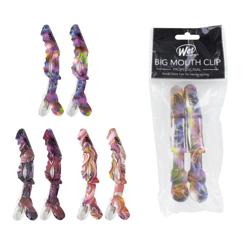 WET BRUSH PRO BIG MOUTH CLIPS 2PK ON CLIP STRIP