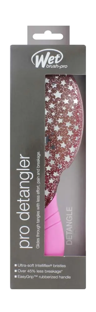 WET BRUSH DETANGLER GLITTER PINK STAR