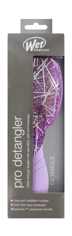 WET BRUSH DETANGLER GLITTER PURPLE STARS