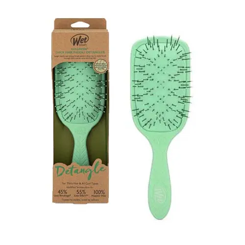 WET BRUSH GO GREEN PADDLE DETANGLER GREEN