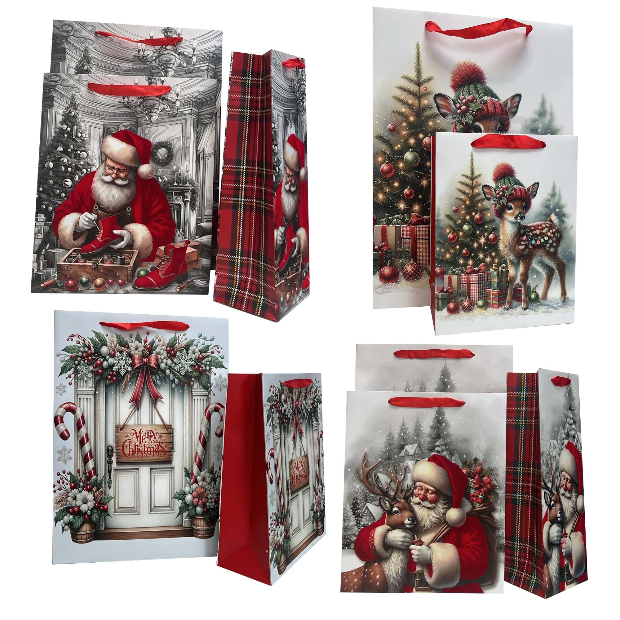 CHRISTMAS GIFT BAGS MEDIUM  VELVET