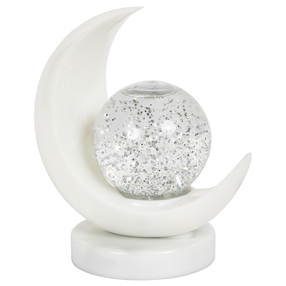 LP73387 MOON GLITTER LAMP PEARL