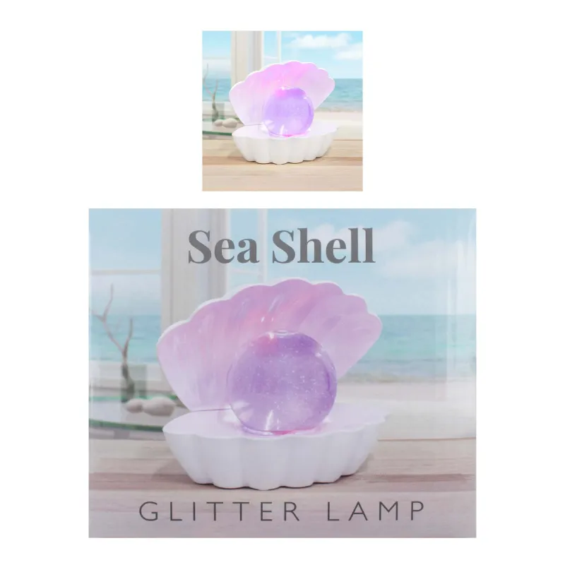 WHITE SEA SHEL GLITTER BALL LP49420