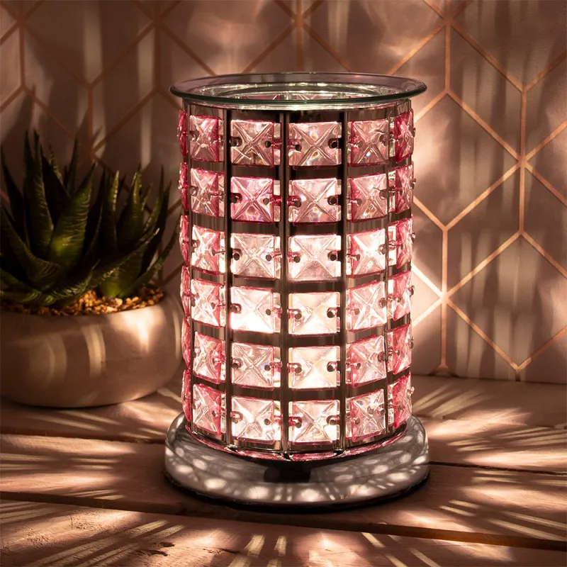 LP46010 DESIRE AROMA LAMP SILVER & PINK