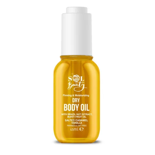 SOL BEAUTY SALTED CARAMEL VANILLA DRY BODY OIL 45ml x 8