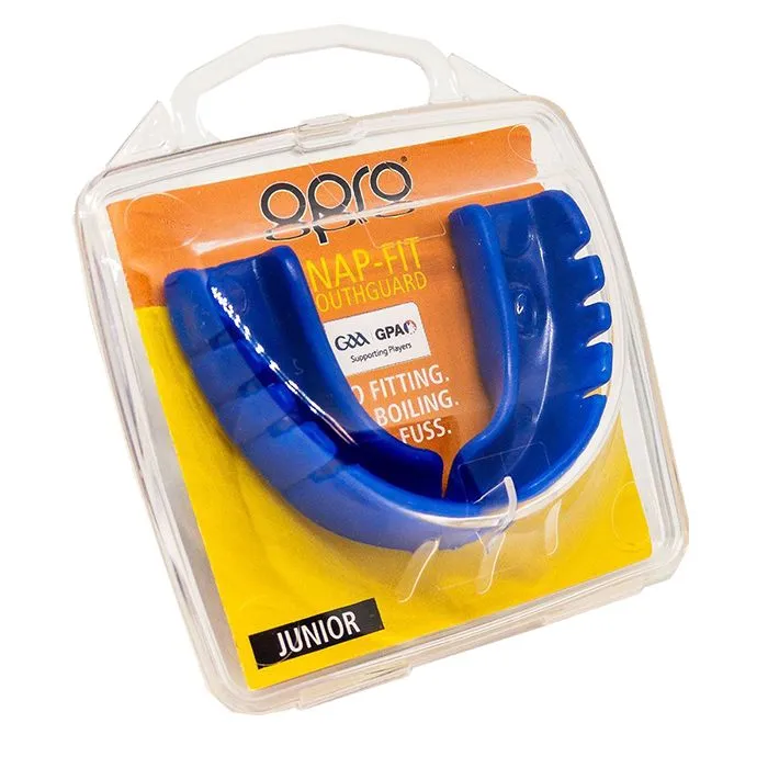 OPRO JUNIOR SNAP FIT MOUTH GUARD ELECTRIC BLUE (GUM SHIELD)