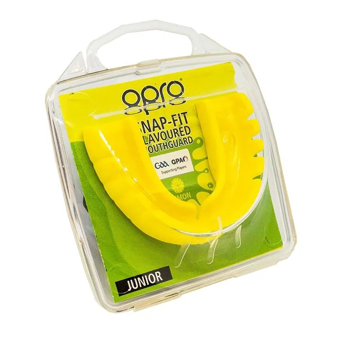 OPRO JUNIOR SNAP FIT MOUTH GUARD LEMON (GUM SHIELD)