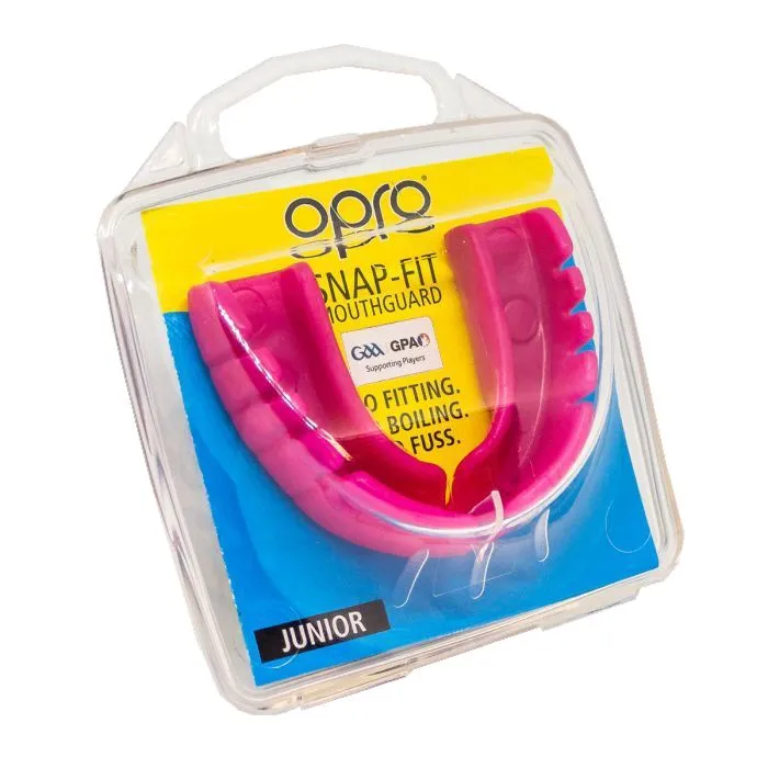 OPRO JUNIOR SNAP FIT MOUTH GUARDS PINK (GUM SHIELD)