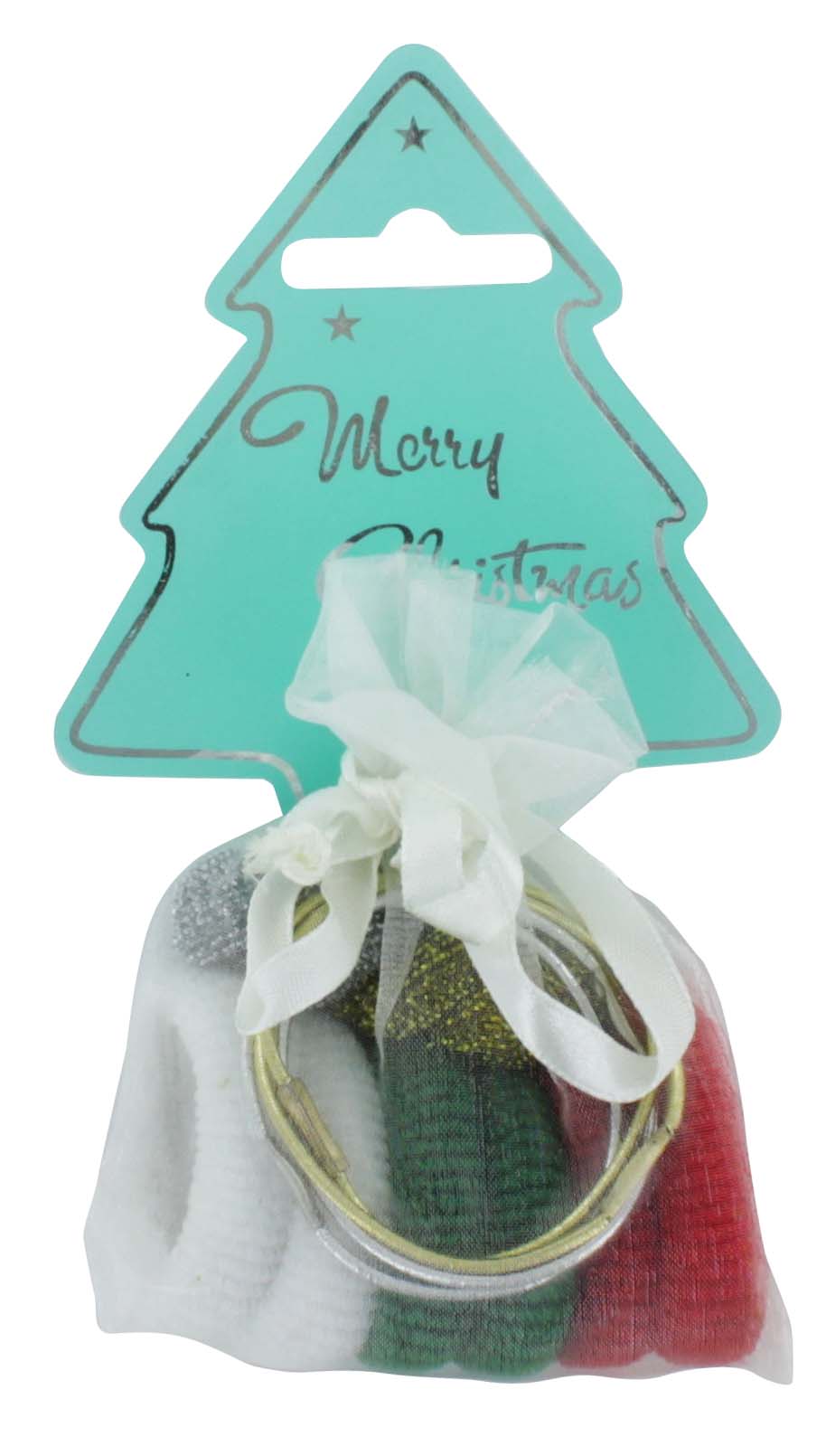 XMAS WHITE BAG PONIOS/ELASTICS