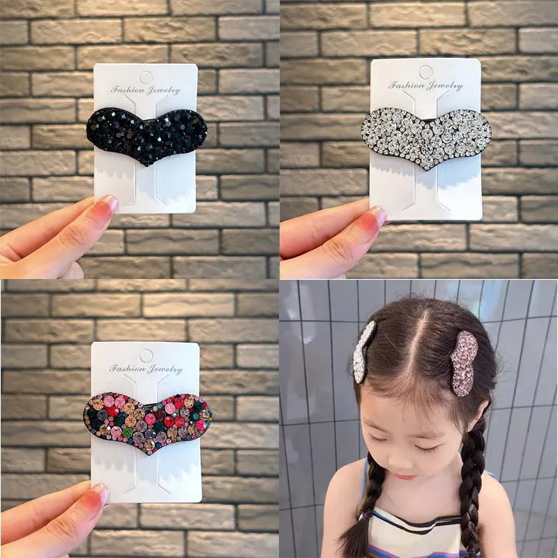 DIAMONTE CRYSTAL HEART HAIR SNAPPY