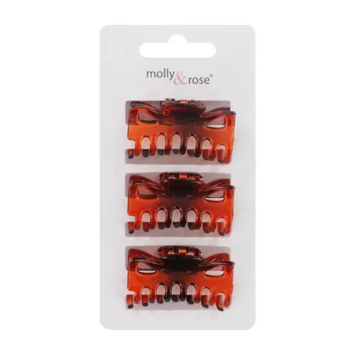 3 SMALL FORK CLAMPS 4cm TORTOISE