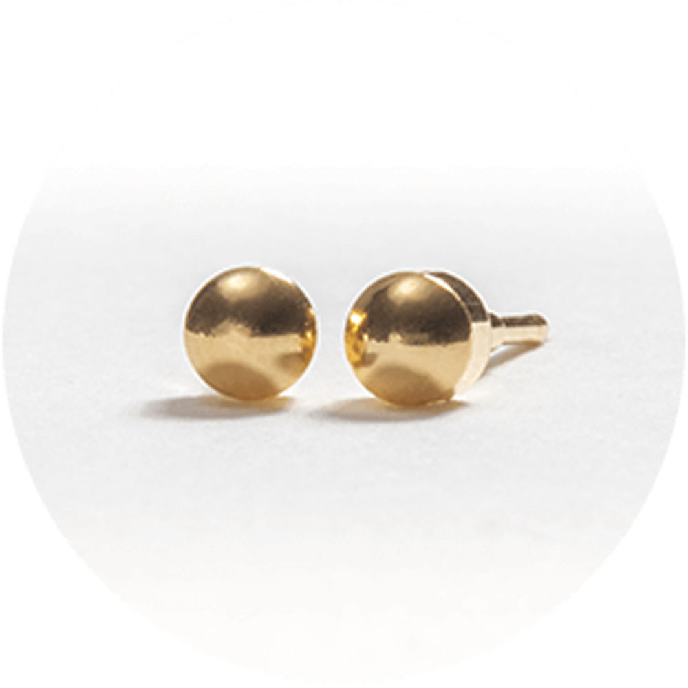 SYSTEM 2000 EAR STUDS GOLD STUD X12