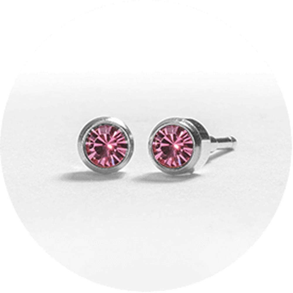 SYSTEM 2000 EAR STUDS OCTOBER SILVER x 12