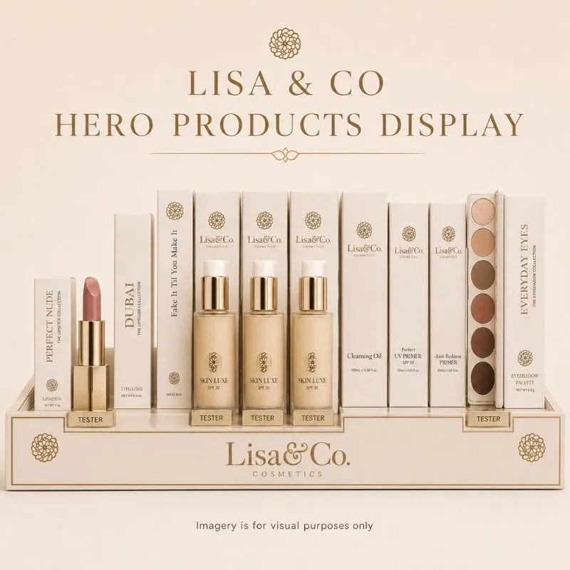 LISA & CO HERO PRODUCTS DISPLAY