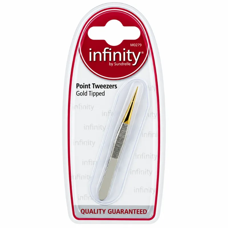 INFINITY GOLD TIP TWEEZERS POINT