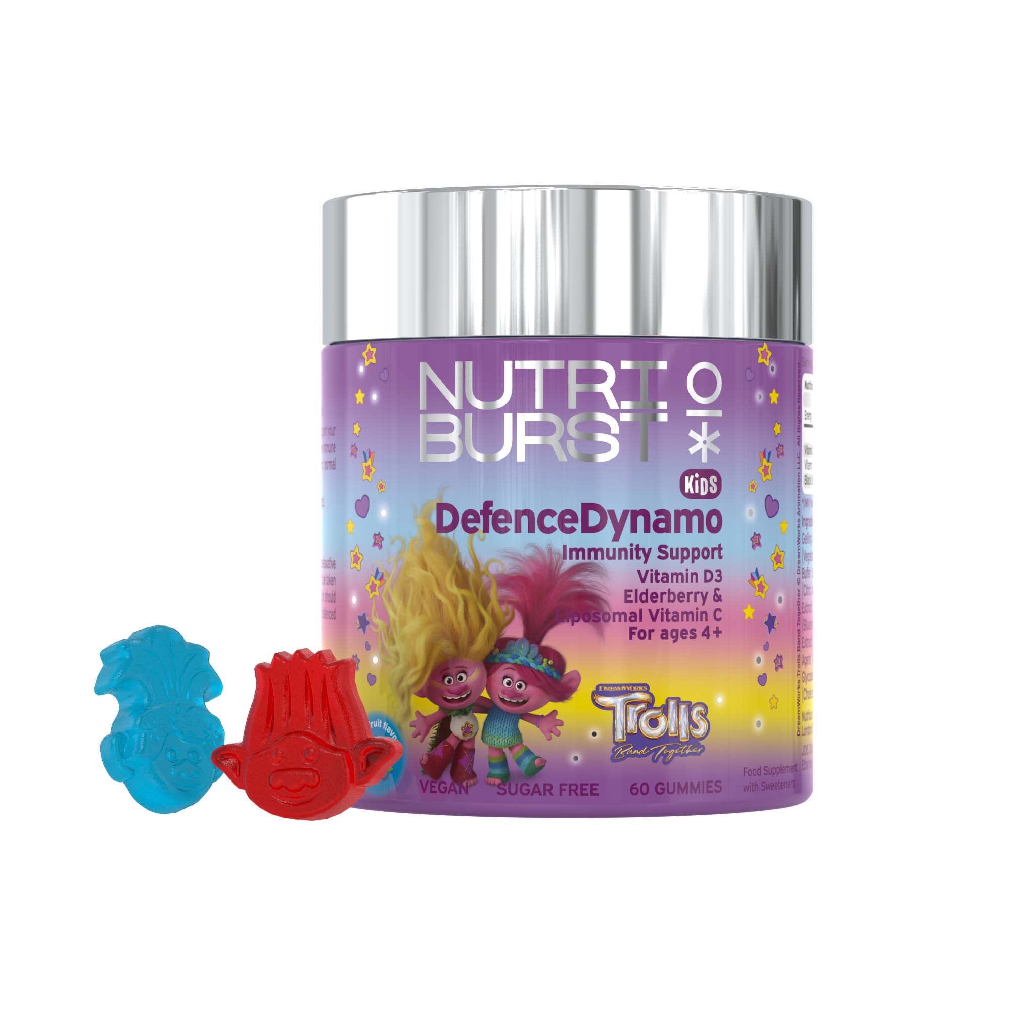 NUTRIBURST KIDS DEFENCE DYNAMO     IMMUNITY SUPPORT TROLLS GUMMIES
