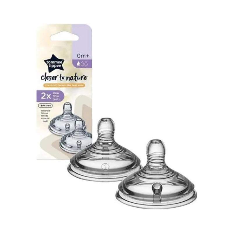 TOMMEE TIPPEE CTN EASIVENT TEATS 2s SLOW FLOW x4 424584