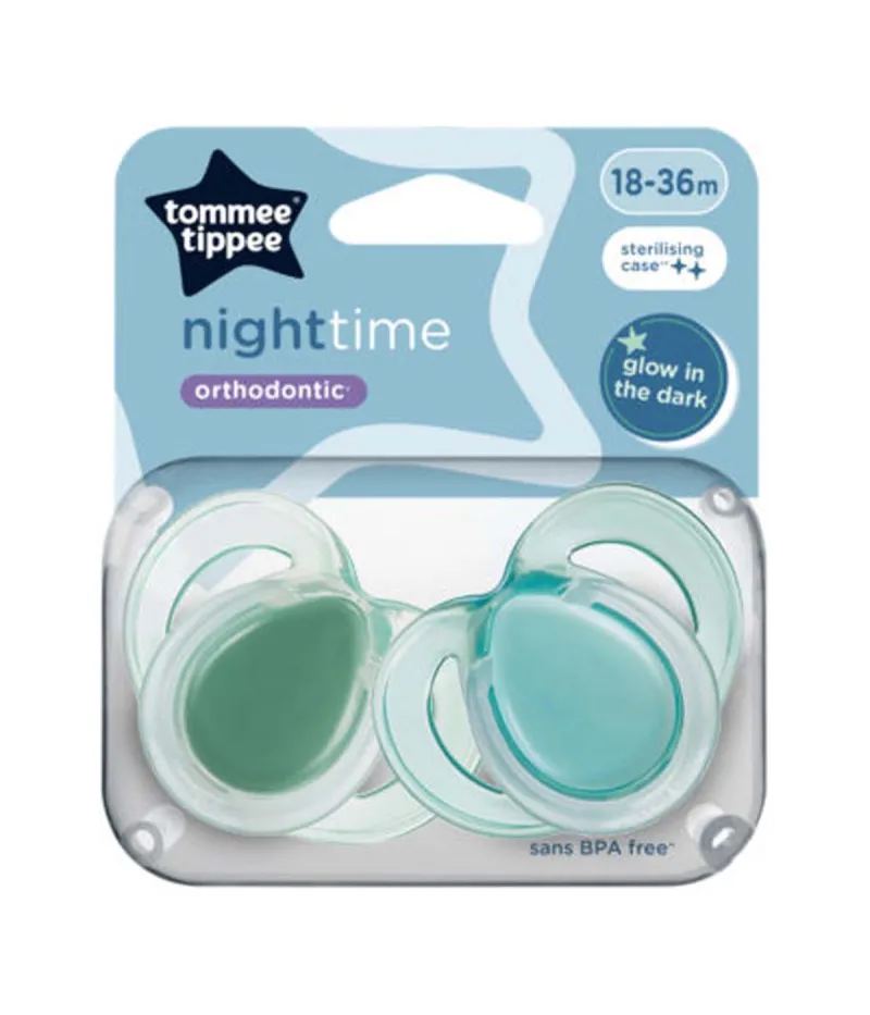 43340099 TT NIGHT TIME SOOTHERS ORTHODONTIC18-36m x3