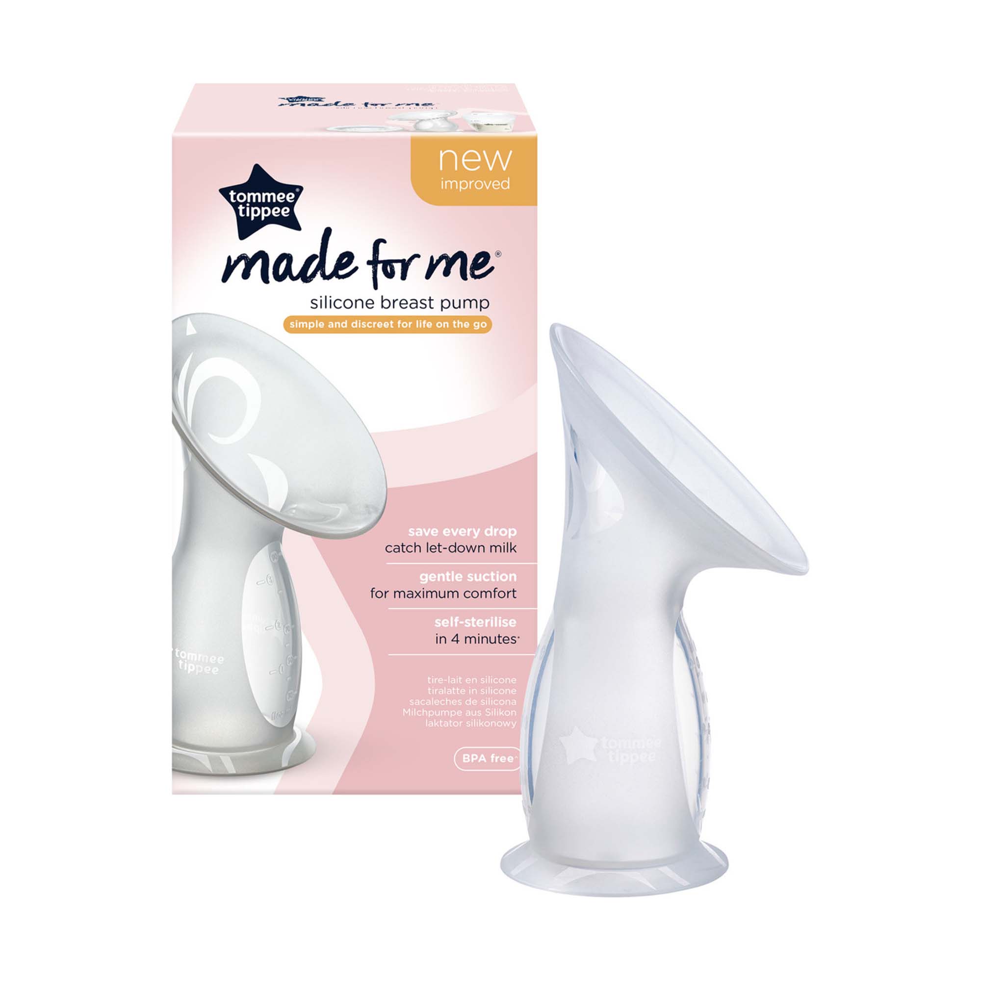 TOMMEE TIPPEE SILICONE BREAST PUMP 423644