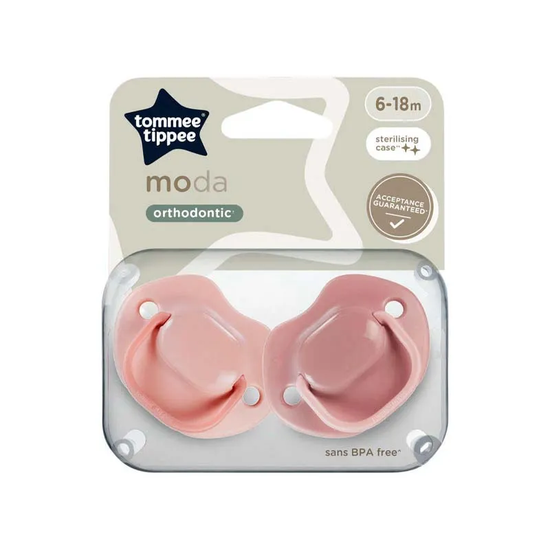43338590 TT CTN MODA SOOTHERS 6-18M ORTHODONTIC x3