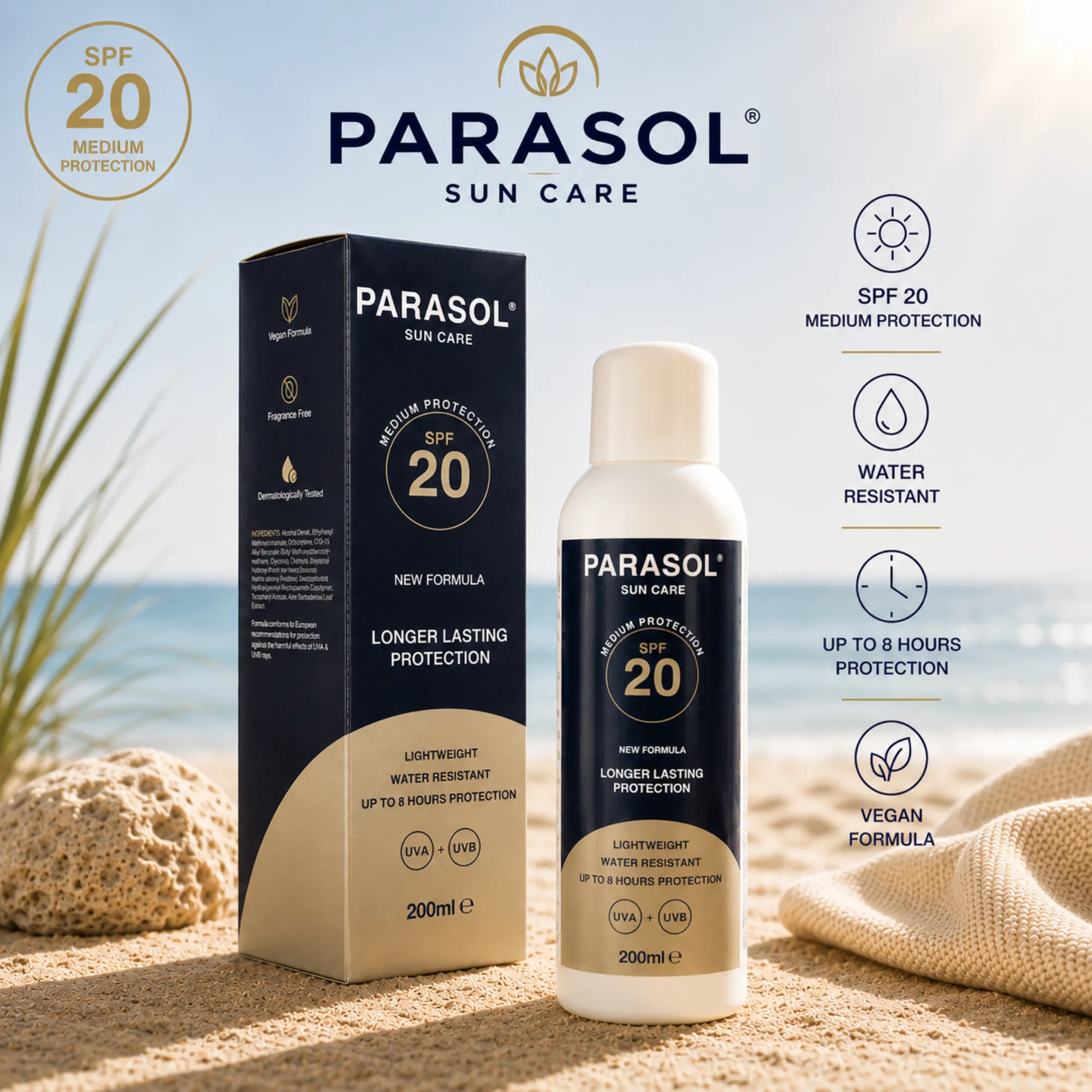 PARASOL 20 SPF  200ml NEW (PL327)