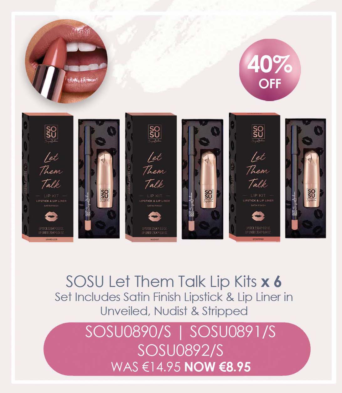 SOSU NUDE LIP KIT UNVEILED***blk friday 24
