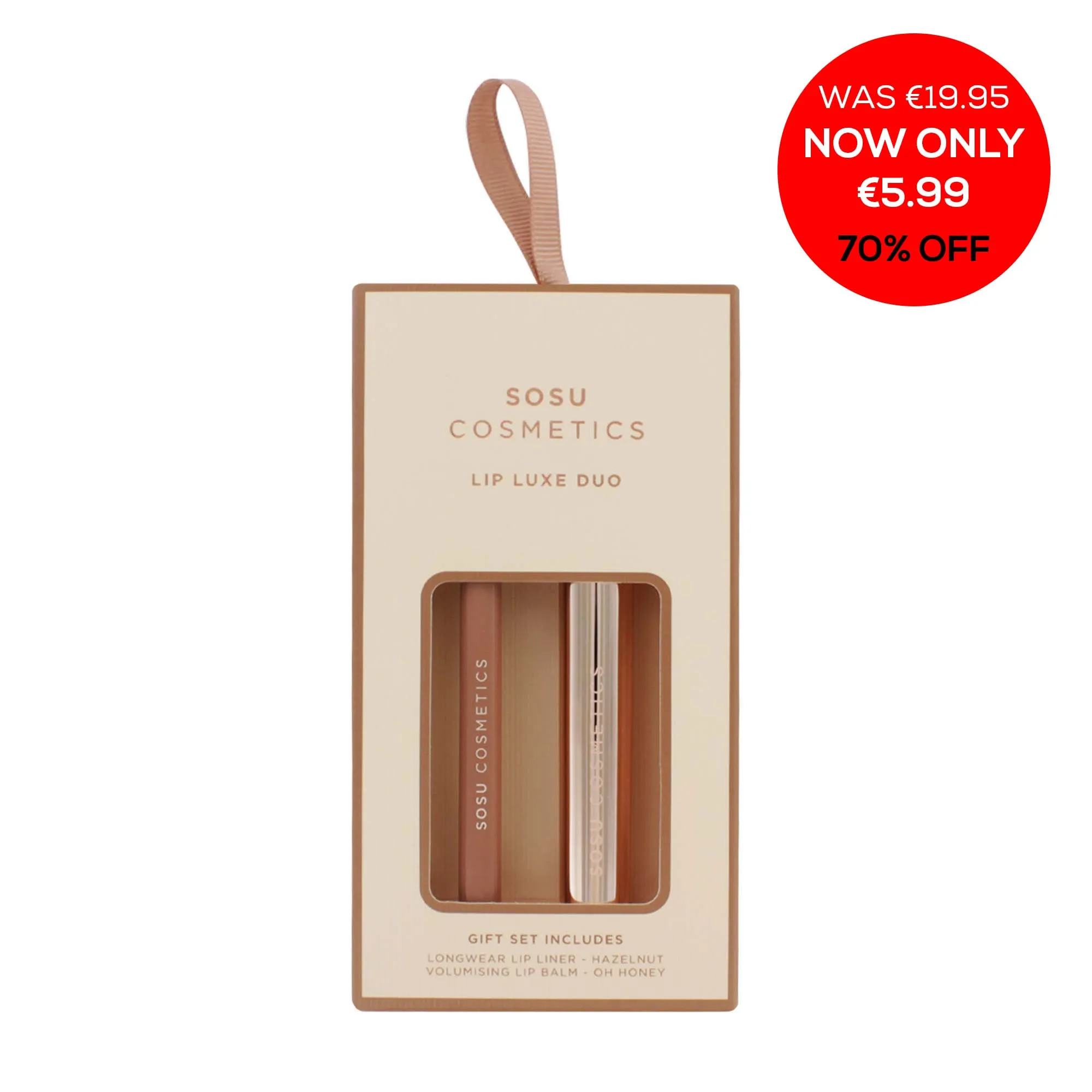 SOSU LIP LINER & LIP BALM HAZELNUT & HONEY GIFT SET***SPECIAL