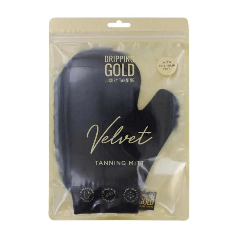 SOSU VELVET THUMB TAN MITT with cuff